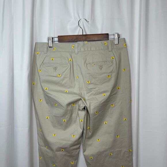 Talbots chinos pants slacks khakis size 6 embroidered butterflies preppy comfy - Picture 6 of 16